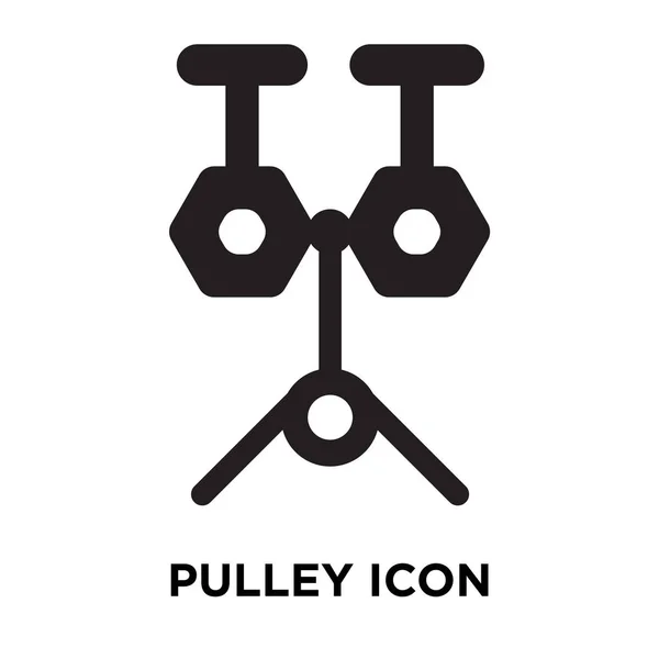 Pulley Icon Vector Isolated White Background Logo Concept Pulley Sign — Stock Vector