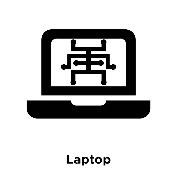 笔记本图标矢量隔离在白色背景上 标志概念的笔记本电脑标志在透明的背景下 填充黑色符号 — 图库矢量图片