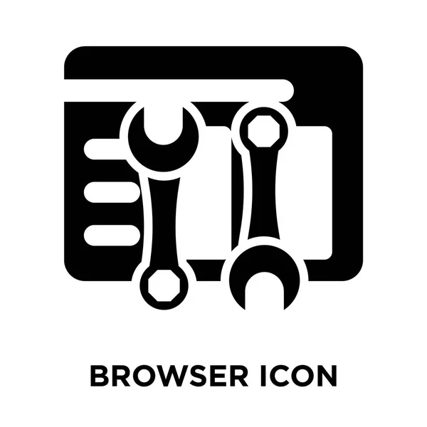 Vektorové Ikony Prohlížeče Izolovaných Bílém Pozadí Logo Pojmu Prohlížeč Nápis — Stockový vektor