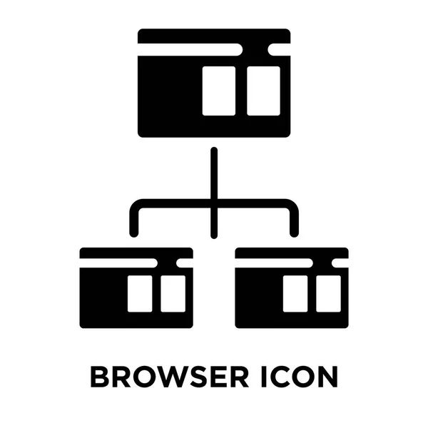 Browser Pictogram Vector Geïsoleerd Een Witte Achtergrond Logo Concept Van — Stockvector