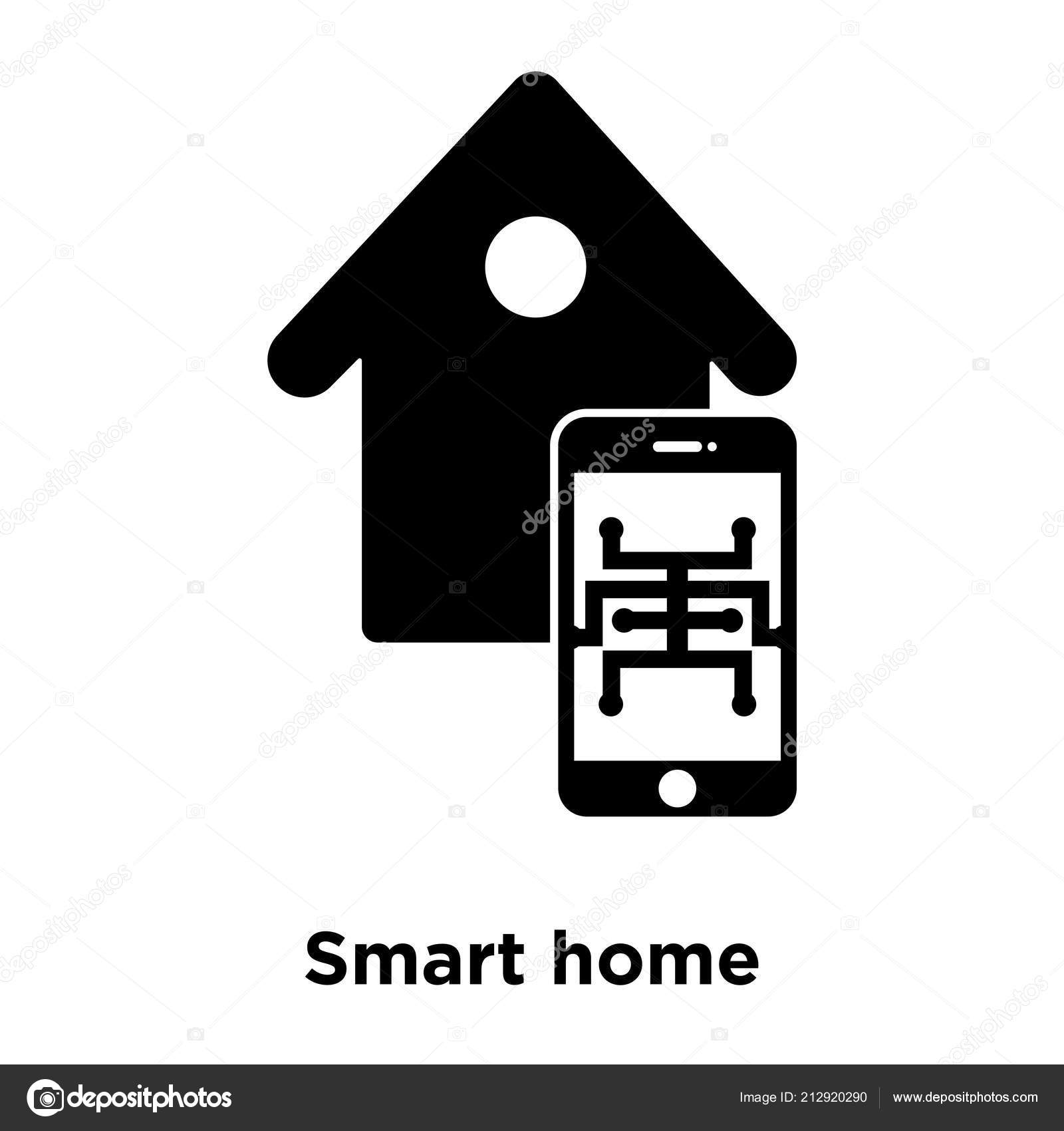 Smart Home Icon Vector Isolated White Background Logo Concept Smart Stock Vector C Topvectorstock