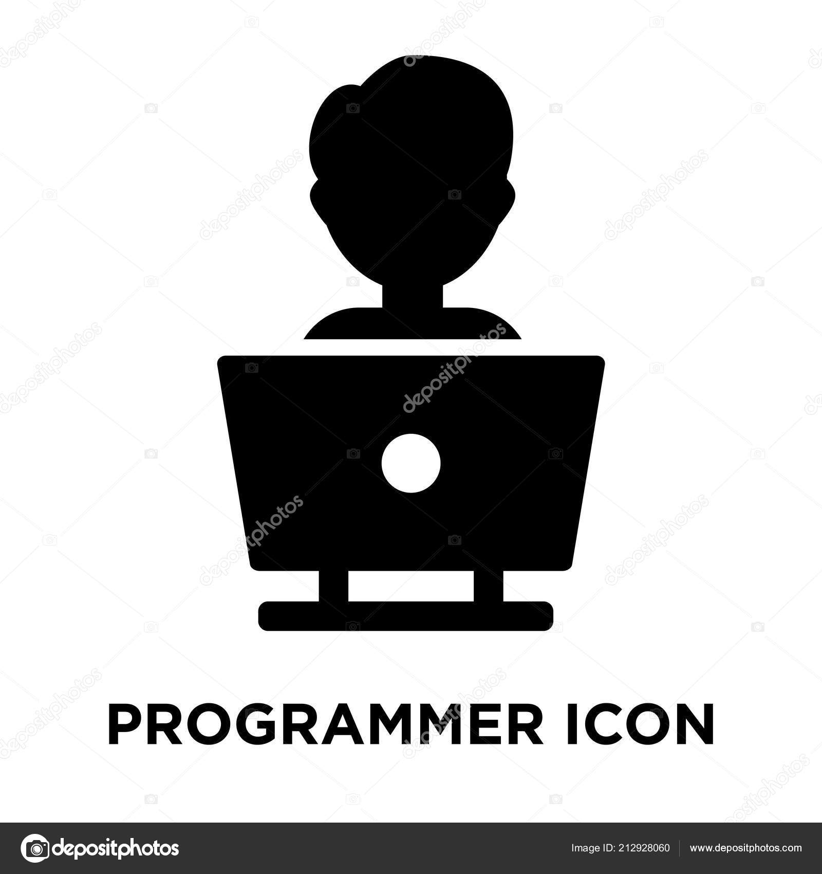 Programmer Icon Vector Isolated White Background Logo Concept Programmer Sign Vector Image By C Topvectorstock Vector Stock