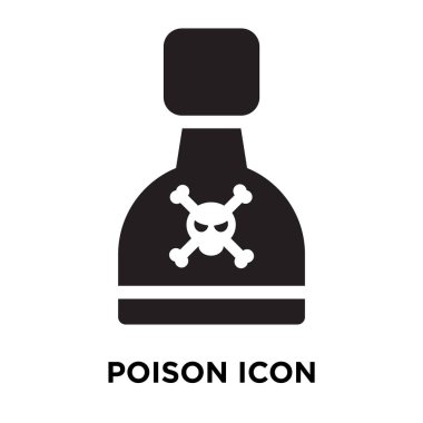 Beyaz arka plan, logo şeffaf arka plan, zehir işareti kavramı üzerinde izole zehir simge vektör siyah sembol dolu
