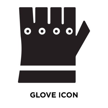 Beyaz arka plan, logo şeffaf arka plan, eldiven işareti kavramı üzerinde izole eldiven simge vektör siyah sembol dolu