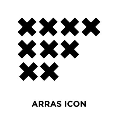 Beyaz arka plan, logo şeffaf arka plan, Arras işareti kavramı üzerinde izole Arras simge vektör siyah sembol dolu