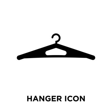 Beyaz arka plan, logo şeffaf arka plan, askı işareti kavramı üzerinde izole askı simge vektör siyah sembol dolu