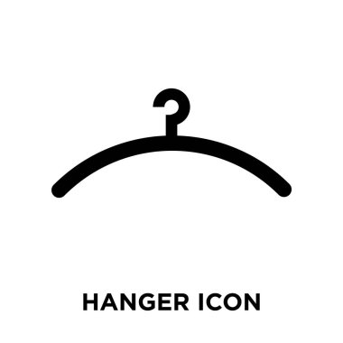 Beyaz arka plan, logo şeffaf arka plan, askı işareti kavramı üzerinde izole askı simge vektör siyah sembol dolu