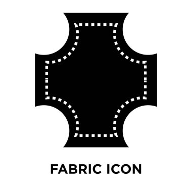 Beyaz arka plan, logo şeffaf arka plan, kumaş işareti kavramı üzerinde izole kumaş simge vektör siyah sembol dolu