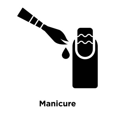 Beyaz arka plan, logo şeffaf arka plan, manikür işareti kavramı üzerinde izole manikür simge vektör siyah sembol dolu