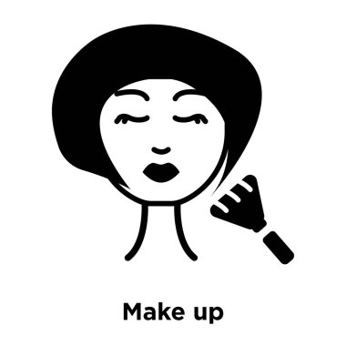 Siyah sembol simge vektör beyaz arka planda, yapmak kavramı logo şeffaf arka plan üzerinde tabela izole makyaj dolu