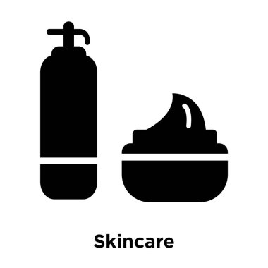 Beyaz arka plan, logo şeffaf arka plan, Cilt Bakımı işareti kavramı üzerinde izole Cilt Bakımı simge vektör siyah sembol dolu
