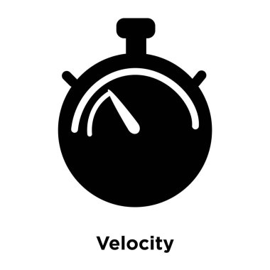 Velocity icon vector isolated on white background, logo concept of Velocity sign on transparent background, filled black symbol clipart