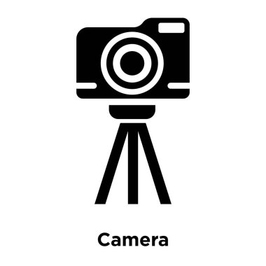 Beyaz arka plan, logo şeffaf arka plan, kamera işareti kavramı üzerinde izole kamera simge vektör siyah sembol dolu