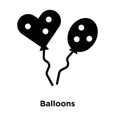 Beyaz arka plan, logo şeffaf arka plan, balon işareti kavramı üzerinde izole balonlar simge vektör siyah sembol dolu