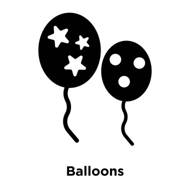 Beyaz arka plan, logo şeffaf arka plan, balon işareti kavramı üzerinde izole balonlar simge vektör siyah sembol dolu