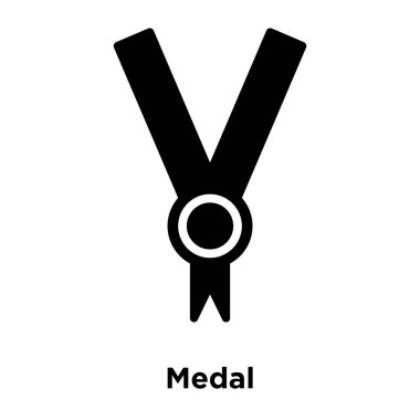 Beyaz arka plan, logo şeffaf arka plan, madalya işareti kavramı üzerinde izole madalya simge vektör siyah sembol dolu
