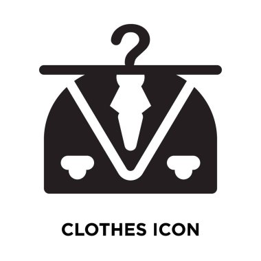 Beyaz arka plan, logo şeffaf arka plan üzerinde elbise işareti kavramı üzerinde izole giyim simge vektör siyah sembol dolu