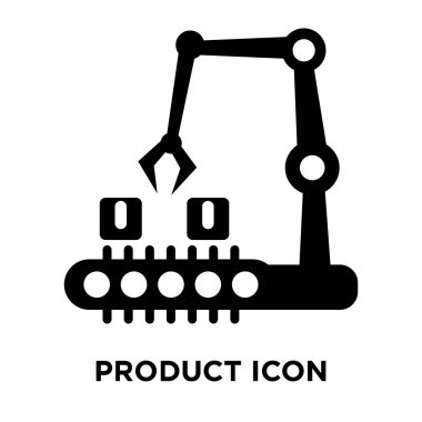 Beyaz arka plan, logo şeffaf arka plan, ürün işareti kavramı üzerinde izole ürün simge vektör siyah sembol dolu
