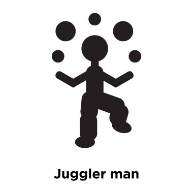 Hokkabaz adam simge vektör, beyaz arka plan üzerinde izole hokkabaz adam kavramı logo şeffaf arka plan, dolgulu siyah sembolü imzalamak