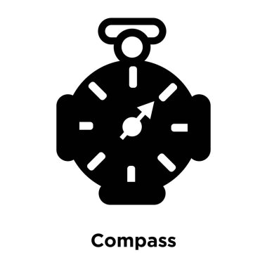 Beyaz arka plan, logo şeffaf arka plan, pusula işareti kavramı üzerinde izole pusula simgesini vektör siyah sembol dolu