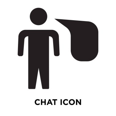 Beyaz arka plan, logo şeffaf arka plan, sohbet işareti kavramı üzerinde izole sohbet simge vektör siyah sembol dolu