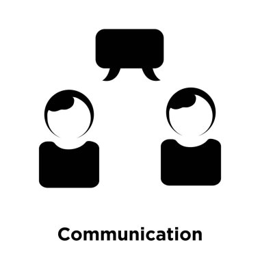 Beyaz arka plan, logo şeffaf arka plan, iletişim işareti kavramı üzerinde izole iletişim simge vektör siyah sembol dolu