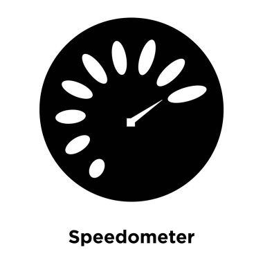 Beyaz arka plan, logo şeffaf arka plan, hız göstergesi işareti kavramı üzerinde izole hız göstergesi simge vektör siyah sembol dolu
