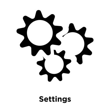 Beyaz arka plan, logo şeffaf arka plan ayarları işareti kavramı üzerinde izole ayarları simge vektör siyah sembol dolu