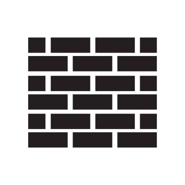 Tuğla duvar simge vektör, beyaz arka plan üzerinde izole tuğla duvar kavramı logo şeffaf arka plan, dolgulu siyah sembolü imzalamak