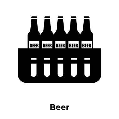 Beyaz arka plan, logo şeffaf arka plan, bira işareti kavramı üzerinde izole bira simge vektör siyah sembol dolu