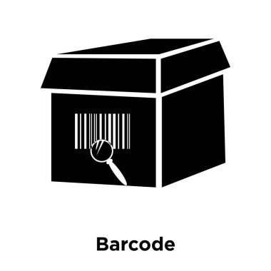 Beyaz arka plan, logo şeffaf arka plan, tabelada barkod kavramı üzerinde izole barkod simge vektör siyah sembol dolu
