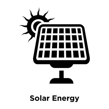 Beyaz arka plan, logo şeffaf arka plan, güneş enerji işareti kavramı üzerinde izole güneş enerji simge vektör siyah sembol dolu