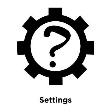 Beyaz arka plan, logo şeffaf arka plan ayarları işareti kavramı üzerinde izole ayarları simge vektör siyah sembol dolu