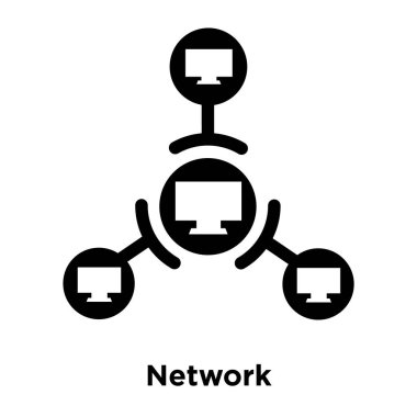 Beyaz arka plan, logo şeffaf arka plan ağ işareti kavramı üzerinde izole ağ simge vektör siyah sembol dolu