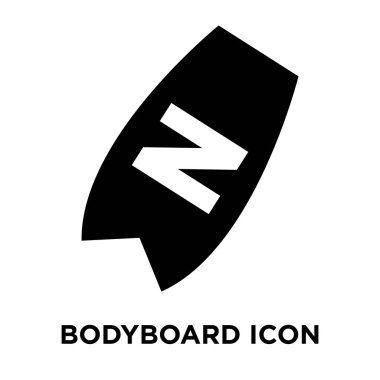Beyaz arka plan, logo şeffaf arka plan, Bodyboard işareti kavramı üzerinde izole Bodyboard simge vektör siyah sembol dolu