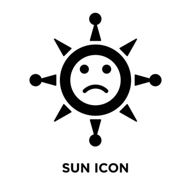 Beyaz arka plan, logo şeffaf arka plan, güneş işareti kavramı üzerinde izole güneş simge vektör siyah sembol dolu