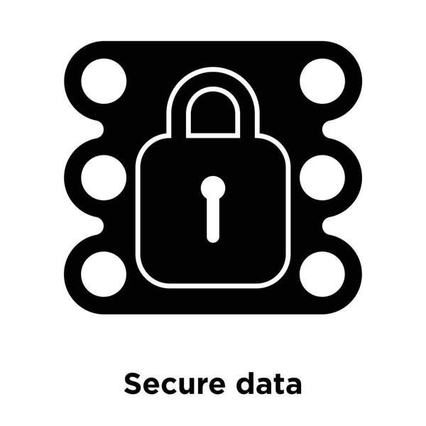 Безопасный Вектор Значка Данных Изолирован Белом Фоне Концепция Логотипа Безопасный — стоковый вектор