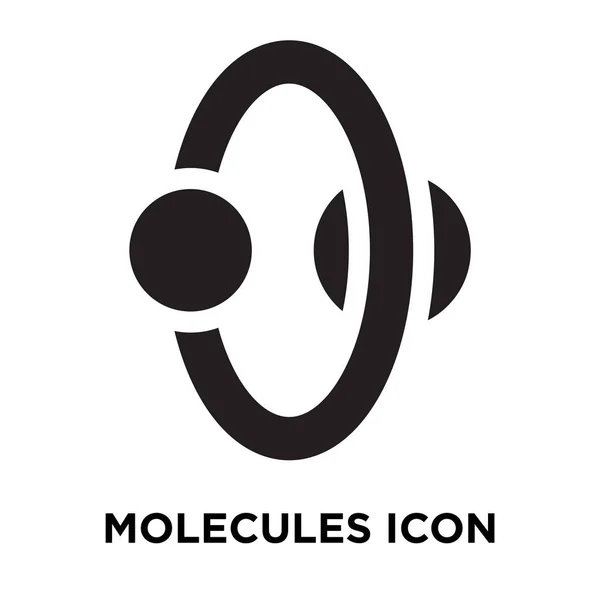 Molecules Icon Vector Isolated White Background Logo Concept Molecules Sign — Stock Vector