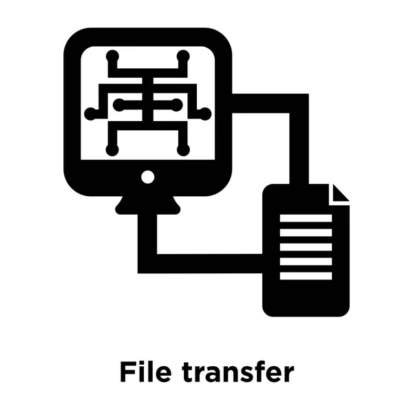 Vector Icono Transferencia Archivos Aislado Sobre Fondo Blanco Concepto Logotipo — Archivo Imágenes Vectoriales