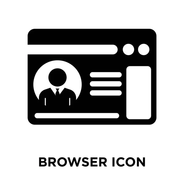 Browser Ikon Vektor Isoleret Hvid Baggrund Logo Koncept Browser Tegn – Stock-vektor