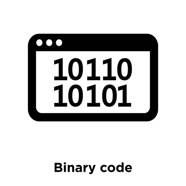 Binární Kód Ikony Vektorové Izolovaných Bílém Pozadí Logo Pojmu Binárního — Stockový vektor