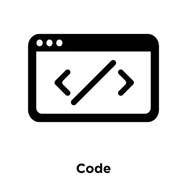 Kód Ikonu Vektorové Izolovaných Bílém Pozadí Logo Pojmu Znak Kód — Stockový vektor
