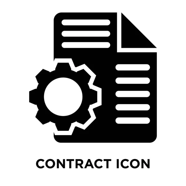 Contract Icon Vector Isolated White Background Logo Concept Contract Sign — Stock Vector