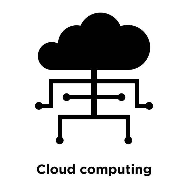 Vecteur Icônes Cloud Computing Isolé Sur Fond Blanc Concept Logo — Image vectorielle