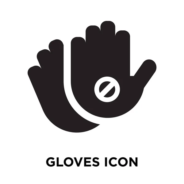 Guantes Icono Vector Aislado Sobre Fondo Blanco Logotipo Concepto Guantes — Archivo Imágenes Vectoriales