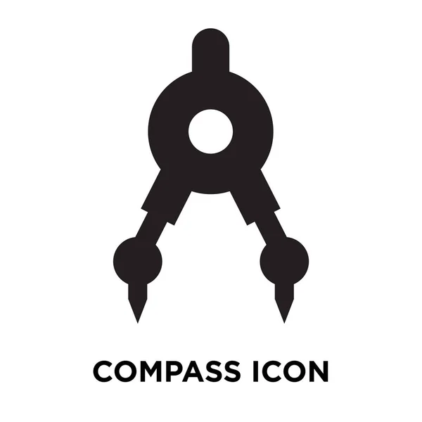 Kompass Icon Vektor Isoliert Auf Weißem Hintergrund Logo Konzept Des — Stockvektor