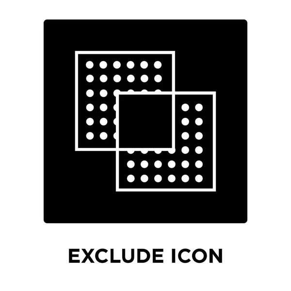 白い背景に 透明な背景に除外するサインのロゴのコンセプトで隔離除外アイコン ベクトルいっぱい黒い記号 — ストックベクタ