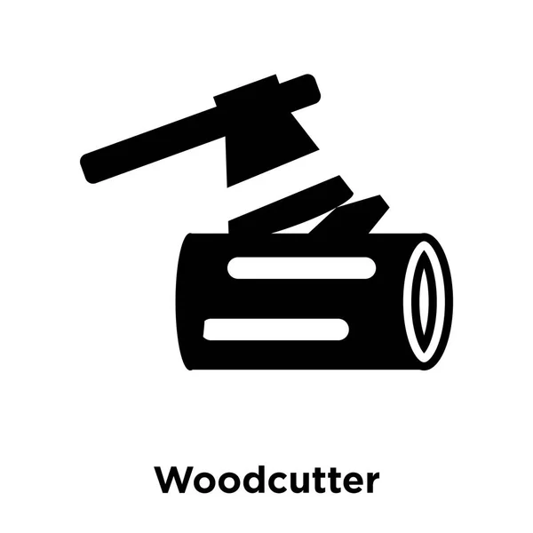Icono Woodcutter Vector Aislado Sobre Fondo Blanco Logotipo Concepto Letrero — Vector de stock