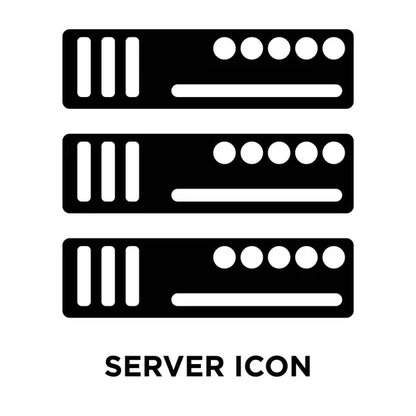Server Icon Vektor Isoliert Auf Weißem Hintergrund Logo Konzept Des — Stockvektor