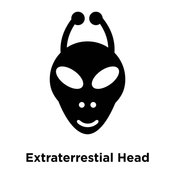 Extraterrestial Head Ikonen Vektor Isolerad Vit Bakgrund Logotypen Begreppet Extraterrestial — Stock vektor